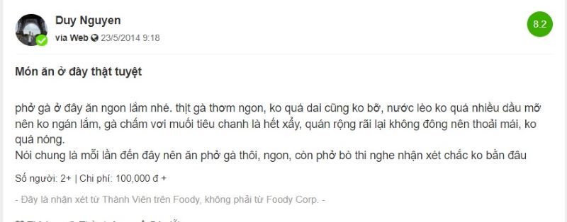 Review Phở Hưng