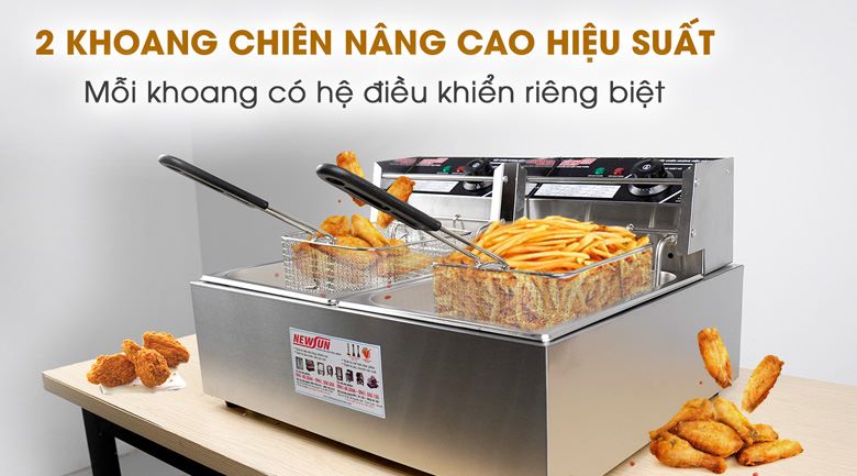 Hai khoang chiên tăng gấp đôi hiệu suất