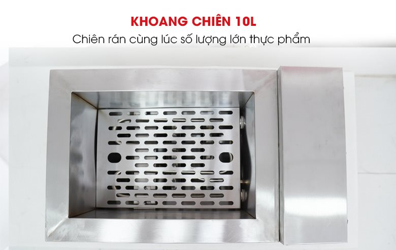 Khoang chiên rộng rãi, chiên được số lượng lớn