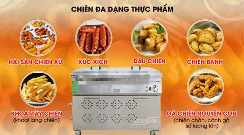 Chiên đa dạng các món ăn