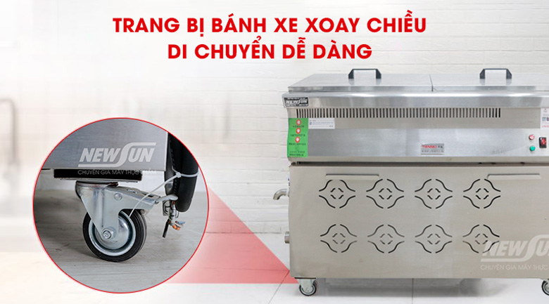 Có bánh xe xoay chiều di chuyển dễ