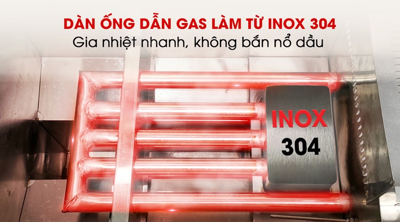 Dàn ống dẫn gas gia nhiệt nhanh và đều 