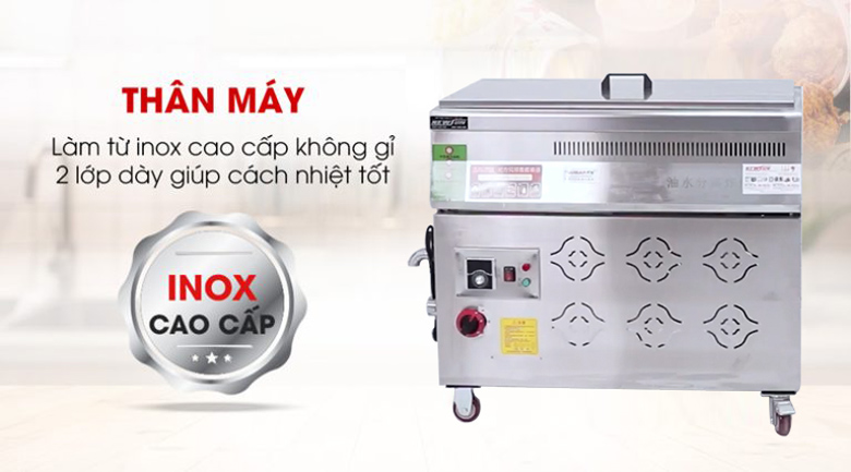 Bếp bền bỉ và cách nhiệt tốt nhờ thân bếp thiết kế 2 lớp inox cao cấp