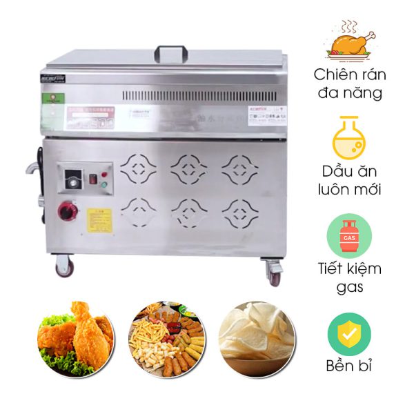 bếp chiên tách dầu 50 lít dùng gas BCTD-B50L