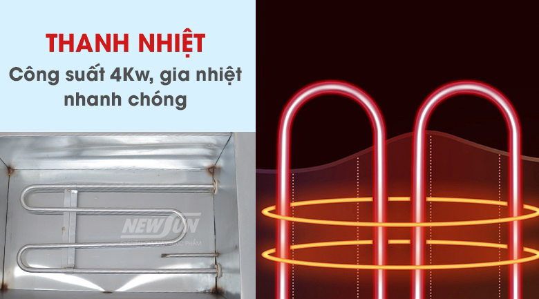 Đun sôi nước nhanh chóng với bộ thanh nhiệt công suất cao