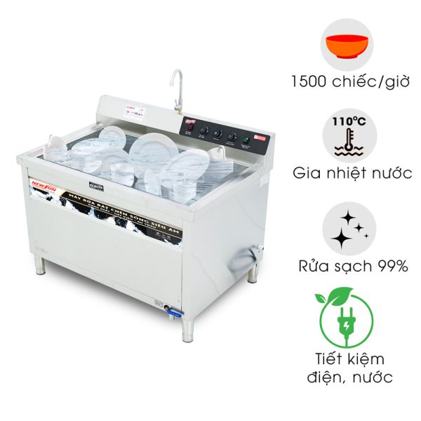 Máy rửa bát sóng siêu âm WDJ-1200SS rửa sạch bát đến 99%