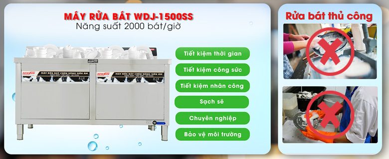 lợi ích của máy rửa chén bằng sóng siêu âm WDJ1500SS