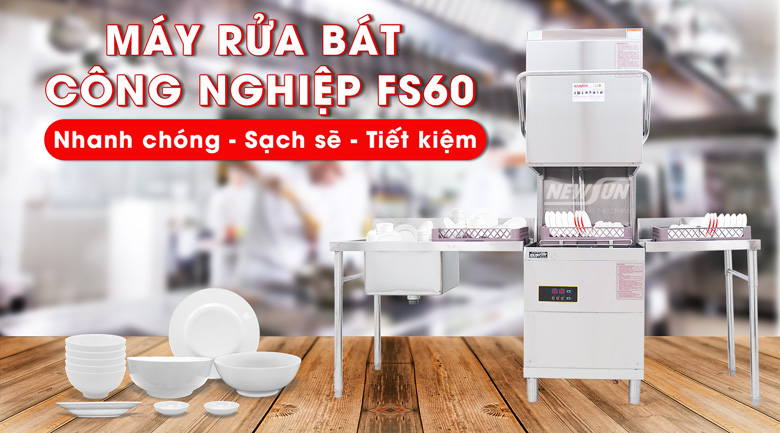 Máy rửa bát công nghiệp FS60 cho nhà hàng, quán ăn