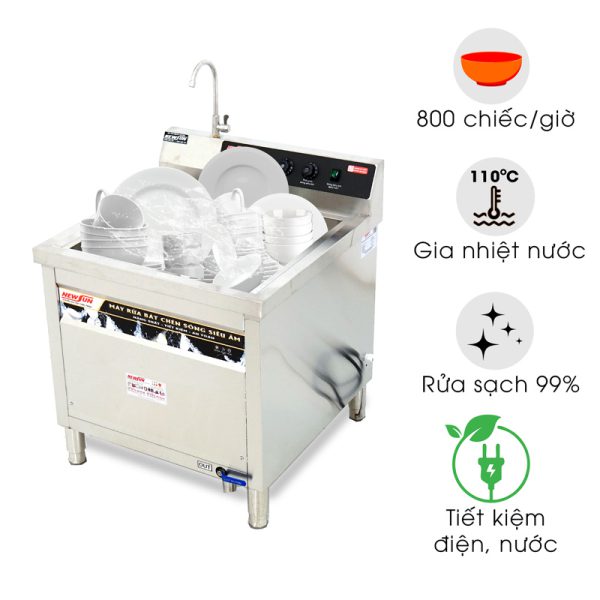 Máy rửa chén siêu âm WDJ800SS