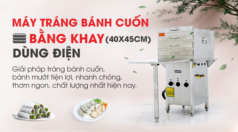 Máy tráng bánh cuốn MTBC-BK/KV/40x45CM/Đ của NEWSUN