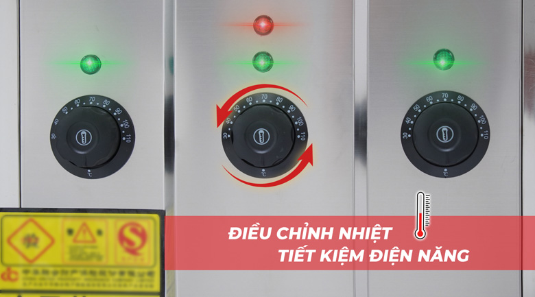 Điều chỉnh nhiệt độ linh hoạt nhờ núm vặn rơle