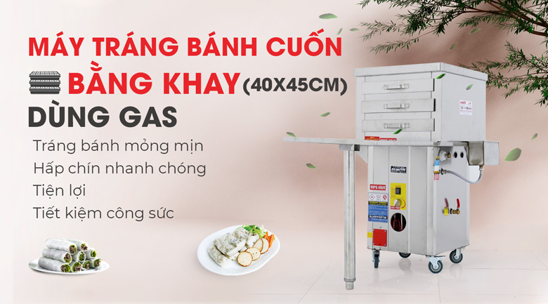 Máy tráng bánh cuốn MTBC-BK/KV/40x45CM/G của NEWSUN