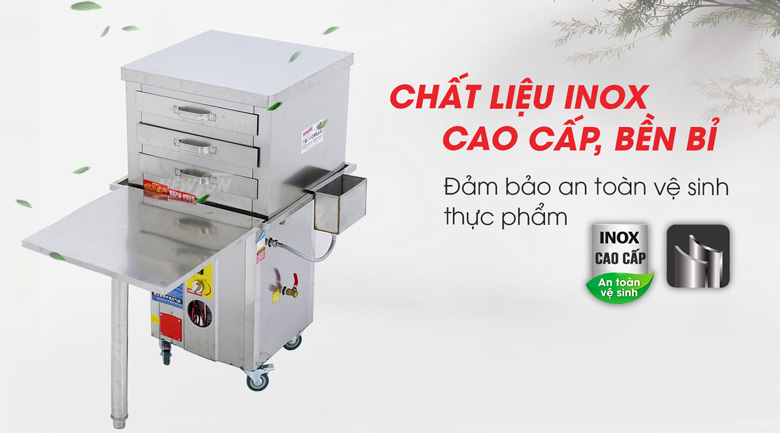 Chất liệu inox cao cấp, bền bỉ 10 năm