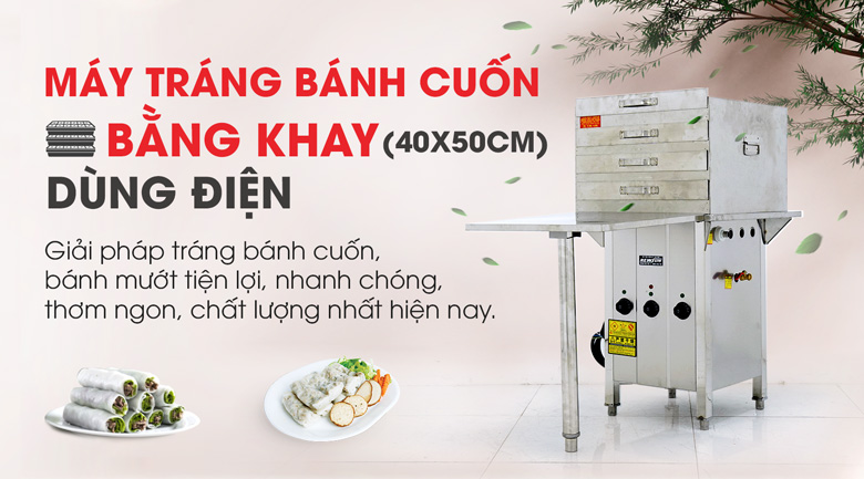 Thiết bị máy tráng bánh cuốn MTBC-BK/KV/40x50CM/Đ