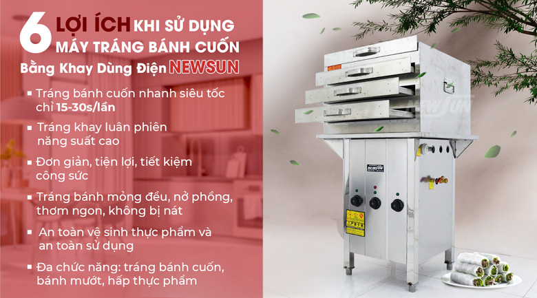 Lợi ích khi sử dụng máy tráng bánh cuốn