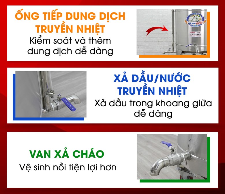 các chi tiết khác của nồi cháo