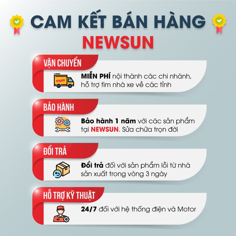 NEWSUN cam kết bán hàng