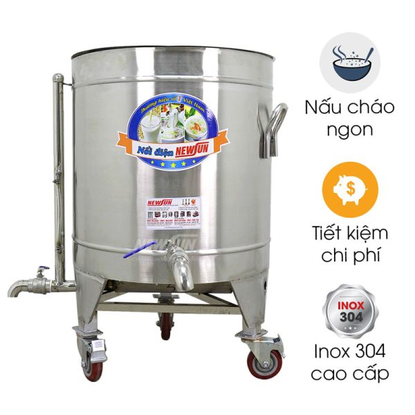 Nồi nấu cháo inox 120l NCTĐ120L