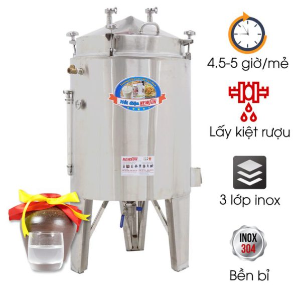 Nồi nấu rượu NR100kg