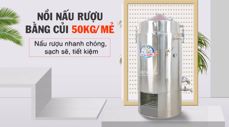 Nồi nấu rượu NRC50kg nhanh chóng, sạch sẽ