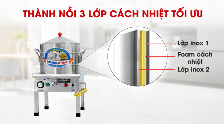 Thiết kế thân nồi giữ nhiệt tốt, hạn chế thất thoát nhiệt