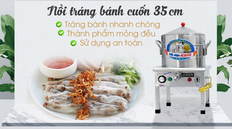 Nồi tráng bánh cuốn dùng điện 35cm NEWSUN