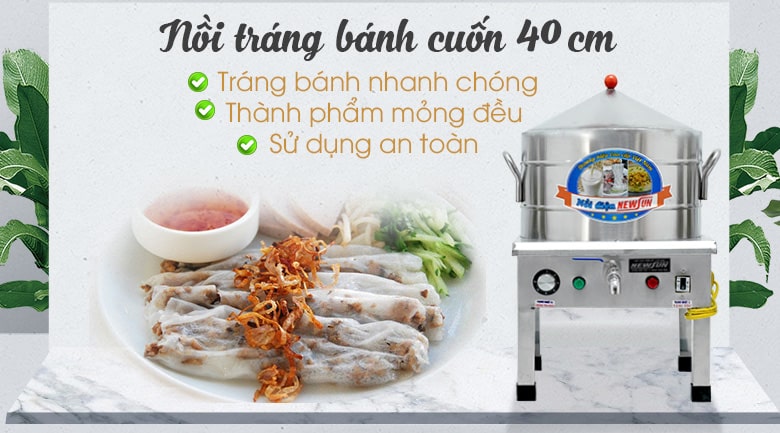 Nồi tráng bánh cuốn NTBC40cm dùng điện NEWSUN