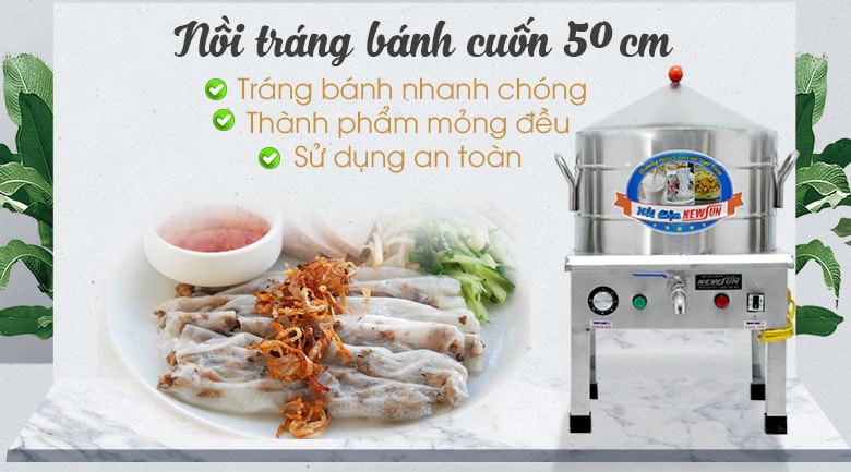 Nồi tráng bánh cuốn NTBC50cm - Giải pháp tráng bánh nhanh chóng, hiệu quả