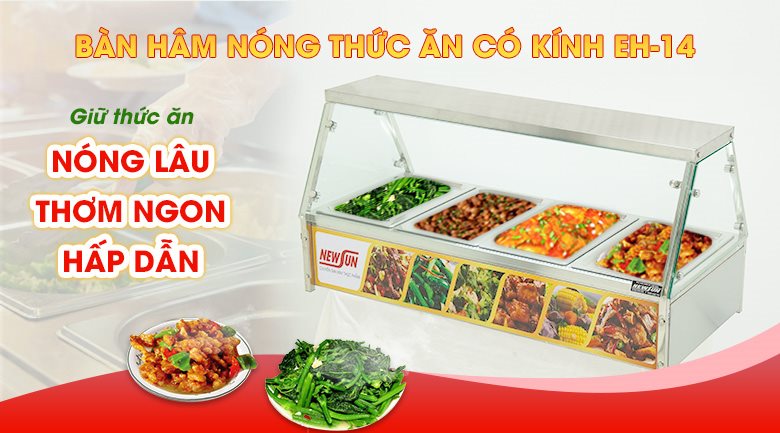 Tủ hâm nóng thức ăn có kính EH-14