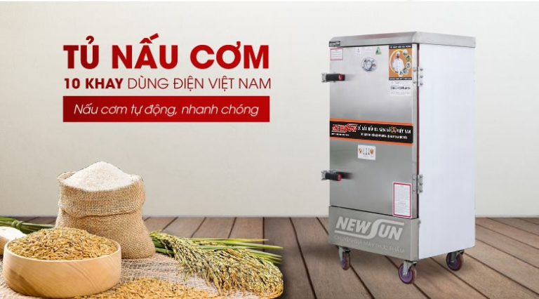 Tủ cơm điện 10 khay NEWSUN – Nấu cơm tự động, nhanh chóng 