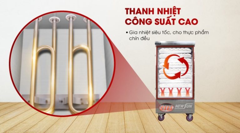 Thanh nhiệt công suất cao, nấu hấp nhanh chóng 