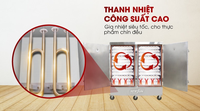 Thanh công suất cao giúp nấu nhanh