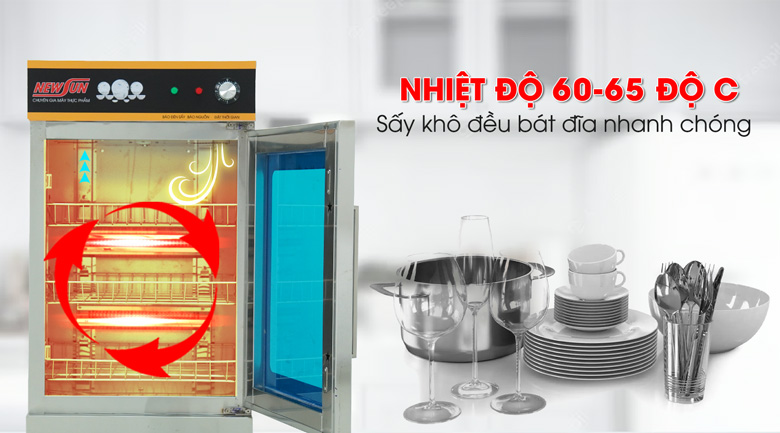 Sấy nhiệt độ cao 60-65 độ C 