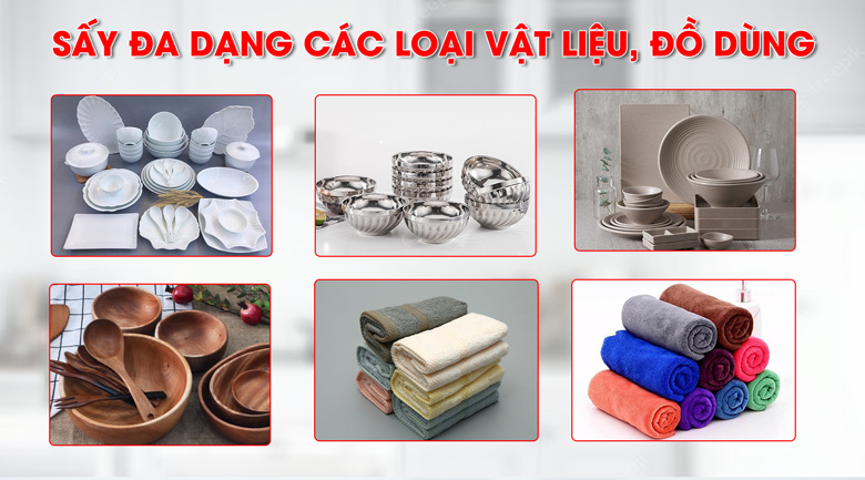 Sấy đa dạng mọi loại đồ vật, nguyên liệu