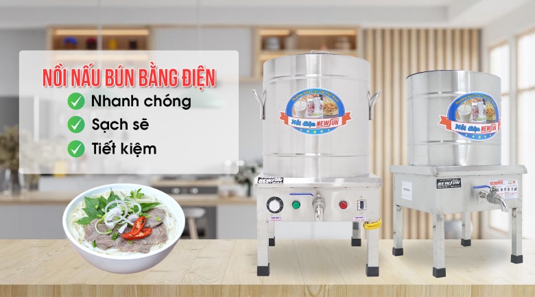 Nồi nấu bún bằng điện - Giải pháp tối ưu cho mọi nhà hàng, quán bún phở