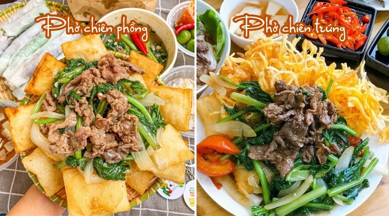 Phở chiên phồng và phở chiến chứng cũng thuộc top best seller tại phở cuốn Hương Mai