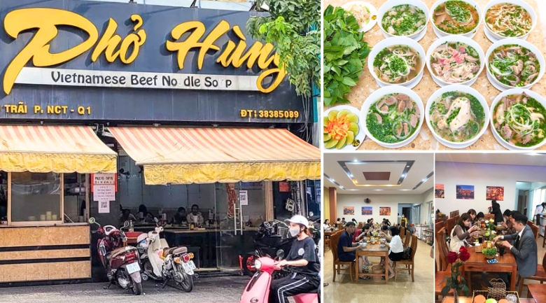 Phở Hùng được đánh giá là quán phở ngon và nổi tiếng ở Sài Thành