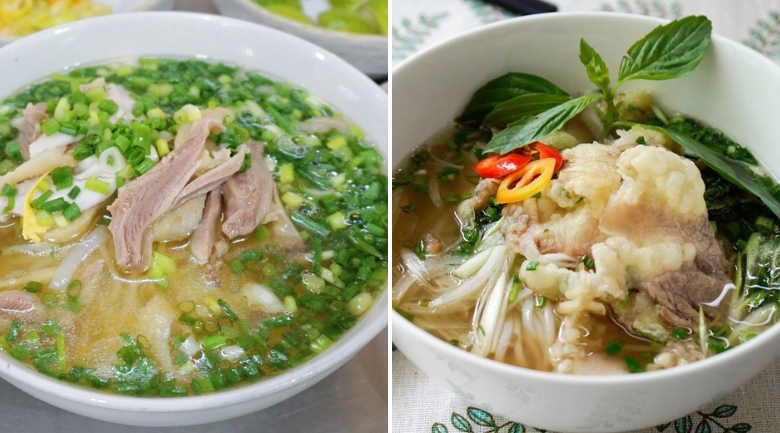 Phở gà và phở bò là hai món làm nên thương hiệu phở Hương Bình