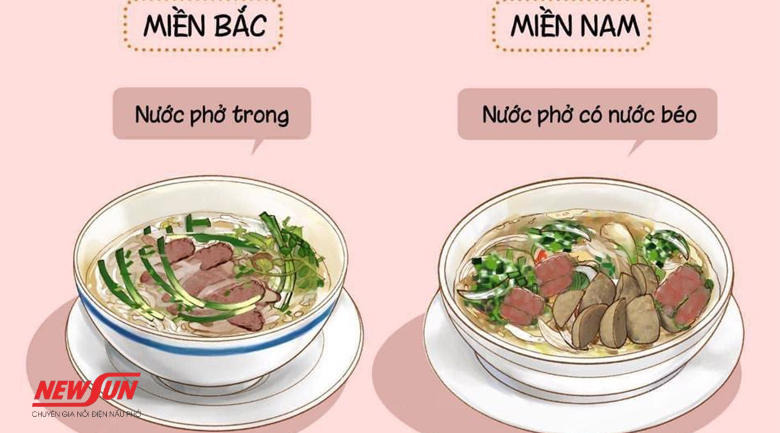 So sánh phở miền Bắc và miền Nam có gì khác nhau không? So sánh phở miền bắc và miền nam có gì khác nhau, nước dùng
