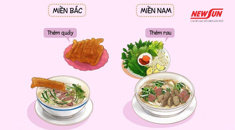 So sánh phở miền Bắc và miền Nam có gì khác nhau không? phở miền bắc và miền nam có gì khác nhau