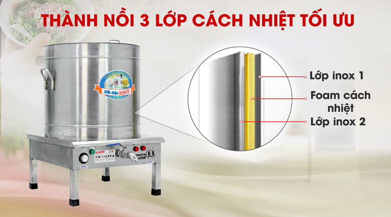 Cấu tạo cách nhiệt foam dày 3cm, giữ nhiệt hiệu quả