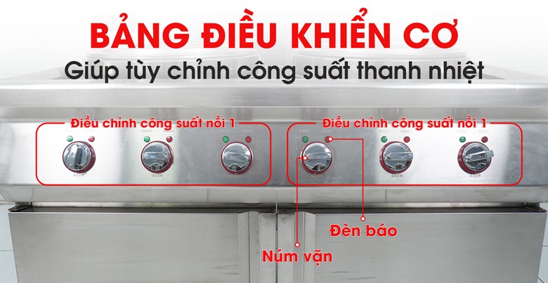Bộ nồi nấu phở âm bàn 100L CY450 (2 nồi) Điều khiển cơ độc lập, dễ thao tác