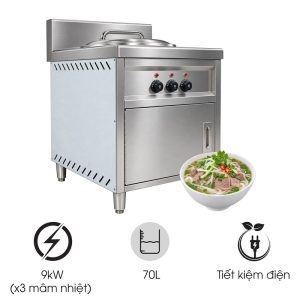 Nồi nấu phở bàn vuông 70L