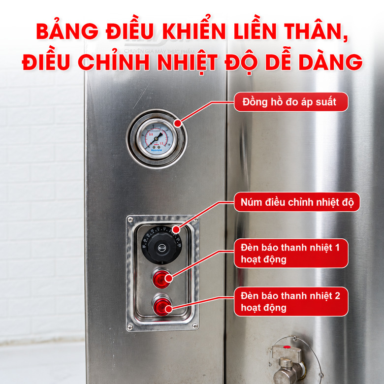 Nồi nấu súp bằng điện DNH-1E 100L Bảng điều khiển liền thân, dễ dàng điều chỉnh nhiệt độ
