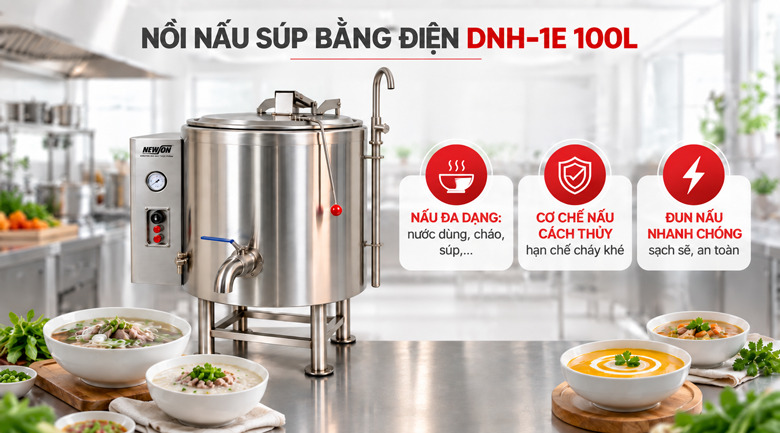 Nồi nấu súp bằng điện DNH-1E 100L Nồi nấu súp bằng điện DNH-1E 100L
